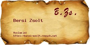 Bersi Zsolt névjegykártya